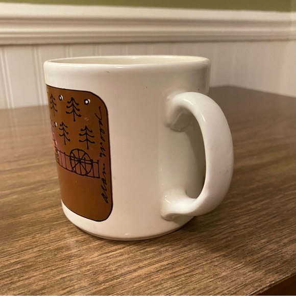 Vtg Houze Alan Wood - Grindley, England Grandpa Log Cabin Coffee Mug - Rare - Picture 4 of 7
